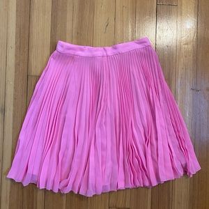 Aritzia Hot Pink Pleated Skirt